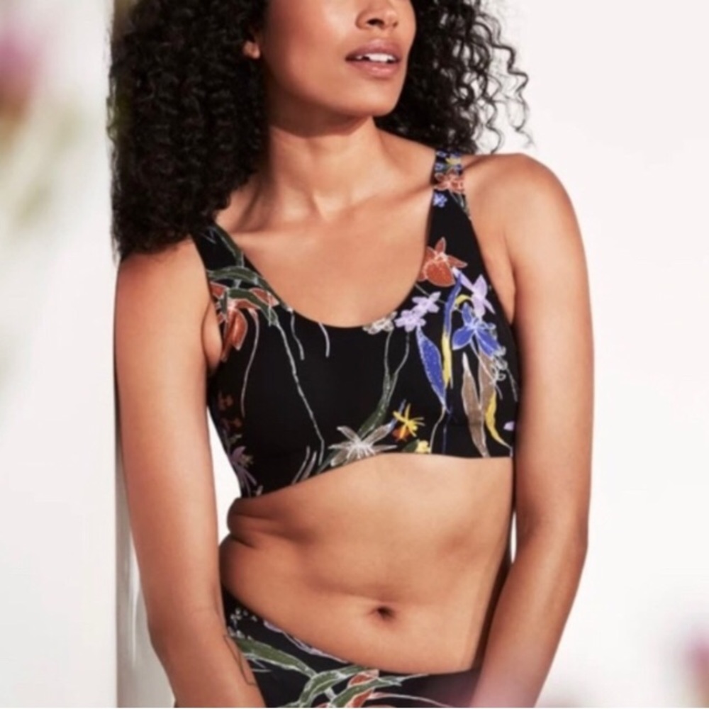 Knix luxe lift pull over bra in Night garden XXL+
